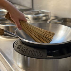 bamboo wok cleaning brush